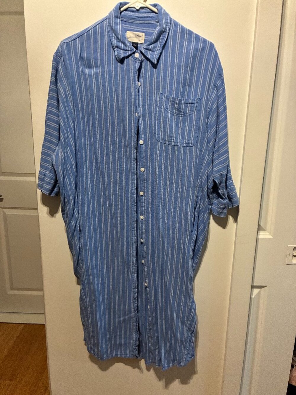 Universal Thread Blue White Striped Oversized Shirt Dress Size S